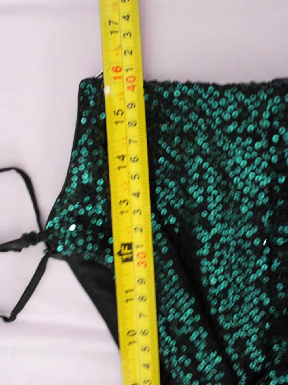 Saylor Emerald Green Sequin Tiered Maxi Dress Size Small - Picture 12 of 12